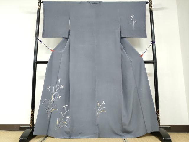 平和屋着物●本加賀友禅作家　金丸修一　訪問着　草花文　さが美扱い　正絹　逸品　DABG2907ud
