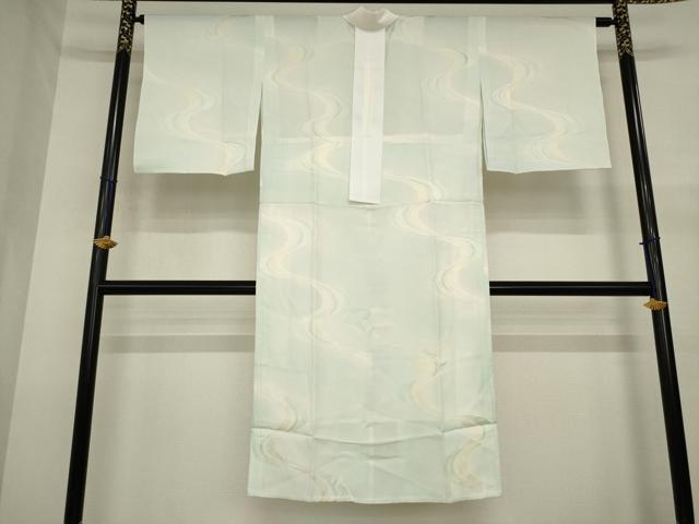 平和屋の平和屋着物●長襦袢　無双仕立て　流水地紋　正絹　逸品　AABJ1513ck｜アングル2