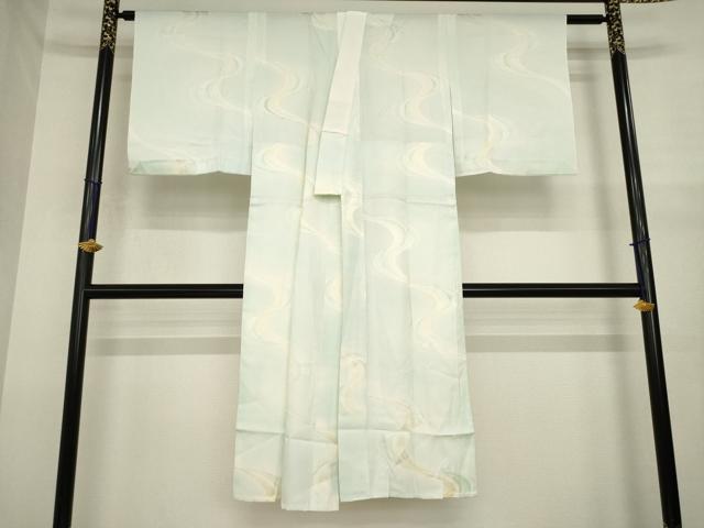 平和屋着物●長襦袢　無双仕立て　流水地紋　正絹　逸品　AABJ1513ck