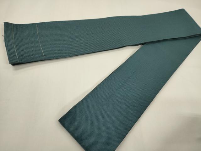 平和屋着物●男性　本場筑前博多織　角帯　御召御納戸色　正絹　逸品　CABF0256ak