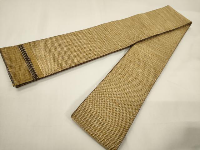 平和屋着物●男性　本場筑前博多織　角帯　霞文　正絹　逸品　CABF0257ak