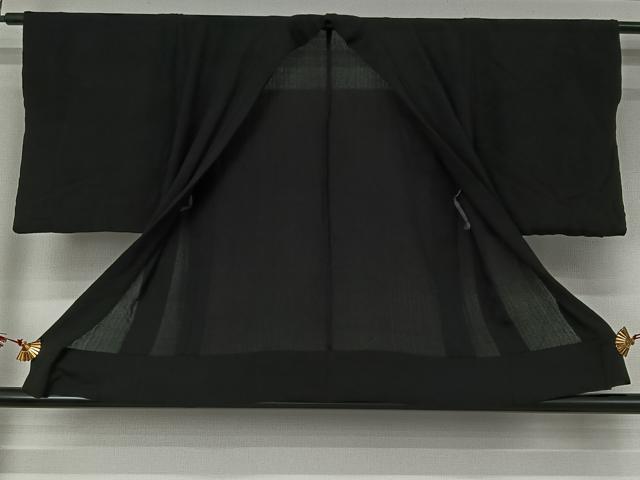 平和屋着物▽羽織　スリーシーズン　春夏秋　塵除け　暗黒色　正絹　逸品　AABJ1627jh heiwaya-11222396 平和屋 サンプル画像2