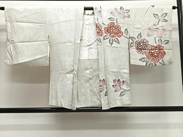 平和屋着物∞羽織　総絞り　枝花文　正絹　逸品　CABH3285ua