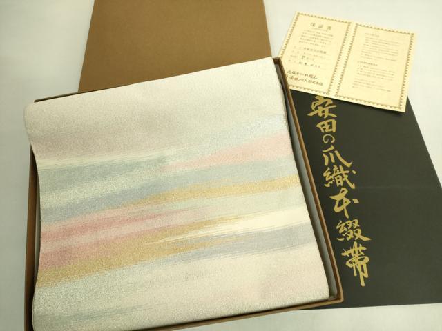 【新品】つづれ帯と帯締めセット　西陣浅田綴　正絹　金銀糸使用　保証書付き 楽天市場】浅田綴れ 帯の通販