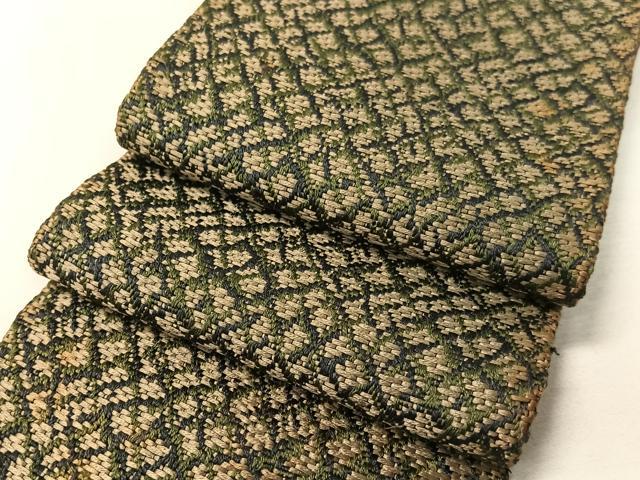 平和屋着物●男性　角帯　網目文様　正絹　逸品　CABH4567vp