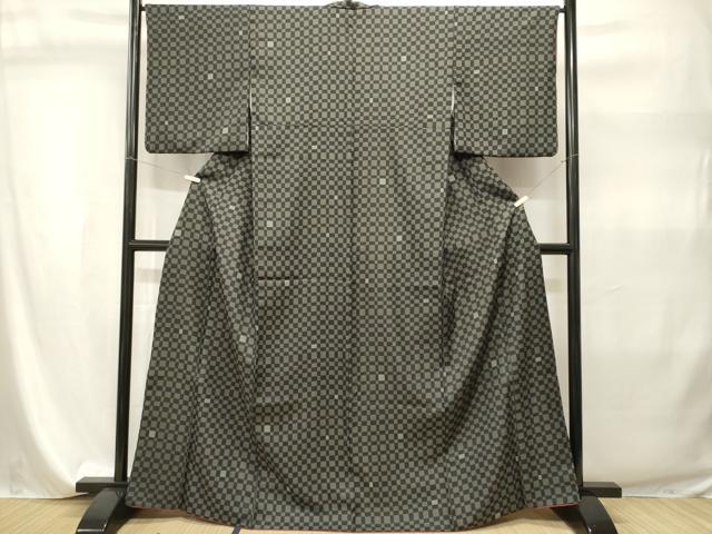 平和屋の平和屋着物■小紋 格子柄 洗える着物 CABI7922ev｜アングル2