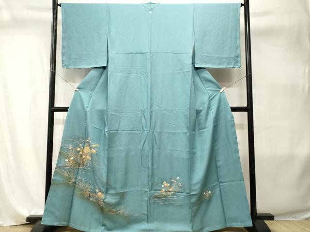 ■■■　サイズ　■■■ 身丈 163cm（肩から） 裄丈 65cm 袖丈 48cm　縫込み 2cm 袖幅 34cm 前幅 25cm 後幅 30cm 着物縫いこみ 内揚げ 2cm 裄 お袖側 約2cm　身頃側 約4cm ■■■　商品詳細　■■■ 【正絹・一つ紋】 状態は特に目立ったシミ汚れなどもなく大変良い状態です。 大変上質な逸品になります。 お安く出品致しますので、是非この機会にいかがでしょうか？ ■■■　注意事項　■■■ ■モニター発色の具合により色合いが異なる場合がございます。 ■寸法は多少の誤差が生じる場合がございますのでご了承ください。 ■縫込みの長さが左右非対称の場合は短い部分を記載しております。 左右非対称であってもご返品・お値引き等の保証は出来かねますので、ご了承の上ご購入をお願い致します。 ■シミ等のチェックには注意を払っておりますが、見落としがある場合もございますし、個人の見解も様々ですので神経質な方のご購入はお控えください。 ■箪笥に入っておりました着物や帯なので畳みシワや匂いがあるものもございます。 ■お休みは基本的に土日祝となりますが、その他臨時でお休みする場合がございますのでご了承ください。 ■商品の発送は平日のみの発送となります。 ■夜間と土曜、日曜日はお問い合わせの回答が遅れる場合がございます。 ■当店では、お直し、紋入れ、お手入れ等は承っておりません。 ■生地の状態（ヤケ、経年劣化等）によってはサイズ直しが出来ない場合がございます。 その点もどうかご了承のうえ、ご購入をお願いいたします。 ■弊社で取り扱う商品は一点ものにつき、時期や在庫状況に応じて金額が変更となる場合がございます。 ■検針は行っておりません。予めご了承いただきますようお願いいたします。 ■【洗える着物】と記載のある商品におきましては、商品お届け後に洗濯を行ってしまってからのご返品にはご対応しかねます。 念の為、専門店でのお手入れをお願いいたします。 ■写真に写っている物が全てになります。それ以外の付属品はございませんのでご了承ください。 ■状態に関する写真につきましては、掲載可能な写真枚数に限りがあるため、各箇所につき1枚参考画像を掲載しております。 ■着物のサイズ目安は下記を参考ください↓ ＜女性着物＞　お端折り次第で＋5cm　－1cmが着用可能サイズ 　例）身丈170cmの場合、身長160cm～175cm ＜男性着物＞　身丈＋約25cm～27cm程が適応身長 　例）身丈155cmの場合、身長180～182cm