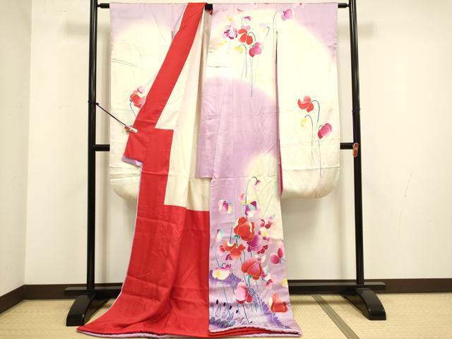 平和屋の平和屋本店●お引きずり・お引き摺り・引き振袖 和装 結婚式 舞妓 芸妓 芸者 衣装 花衣 如月 スイトピー 暈し染め 金銀彩 逸品 DABH4786du｜アングル2