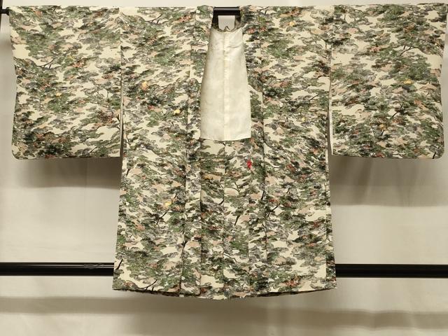 平和屋着物＃羽織　ろうけつ染め　樹林文　金彩　正絹　逸品　CABG8188in