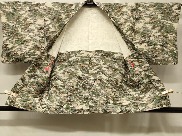 平和屋の平和屋着物＃羽織　ろうけつ染め　樹林文　金彩　正絹　逸品　CABG8188in｜アングル2