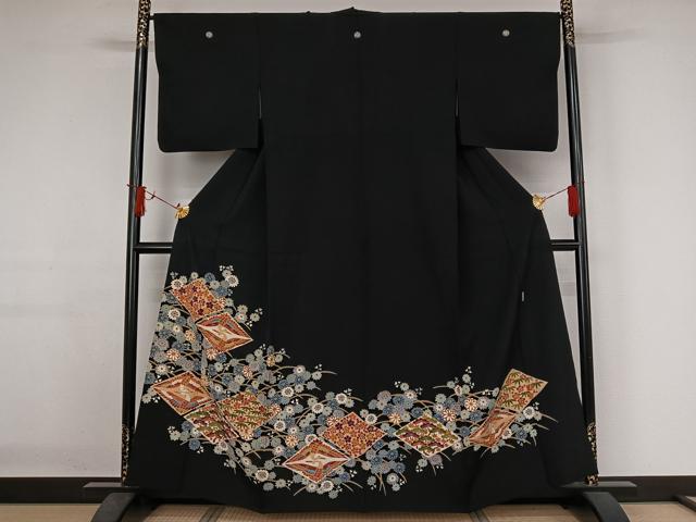 平和屋着物▽本加賀友禅作家　押田正義　黒留袖　単衣　松竹梅　鶴　正絹　逸品　AABJ1792jh heiwaya-11228389 平和屋 パッケージ画像