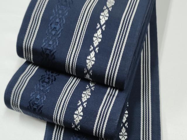 平和屋着物●男性　本場筑前博多織　角帯　献上　正絹　逸品　CABG9093hy