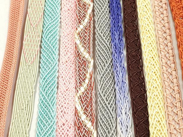 平和屋の平和屋着物＊夏物　和装小物　帯締め20本セット　レース織　金銀糸　長尺あり　逸品　DABI0234xg｜アングル2