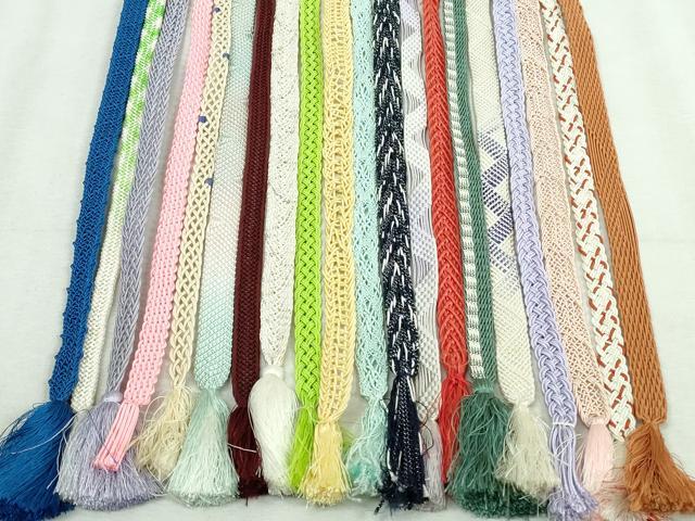 平和屋着物＊夏物　和装小物　帯締め20本セット　レース織　金銀糸　高麗組　未使用あり　長尺あり　逸品　DABI0245xg