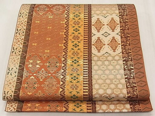 平和屋着物◎八寸名古屋帯 花間道 金糸 逸品 CAAB7236ku 平和屋着物◎八寸名古屋帯 花間道 金糸 逸品 CAAB7236ku