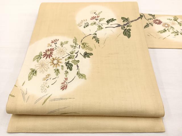 平和屋着物＊夏物　九寸名古屋帯　枝花文　金銀彩　正絹　逸品　BAAX7691hv heiwaya-11229635 平和屋 パッケージ画像