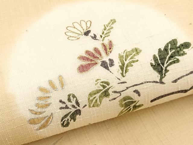平和屋着物＊夏物　九寸名古屋帯　枝花文　金銀彩　正絹　逸品　BAAX7691hv heiwaya-11229635 平和屋 サンプル画像3