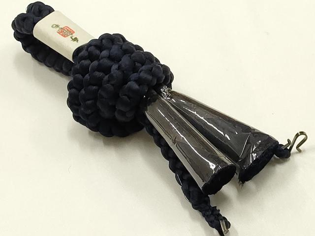 平和屋の平和屋着物▼男性 和装小物 羽織紐まとめて3点 平組・丸組 紺・茶・青色系 切り房・撚り房 逸品 AABJ9519ay｜アングル2