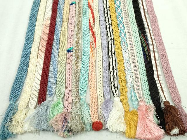 平和屋着物＊夏物　和装小物　帯締め20本セット　レース織　金糸　未使用あり　逸品　DABI0262xg