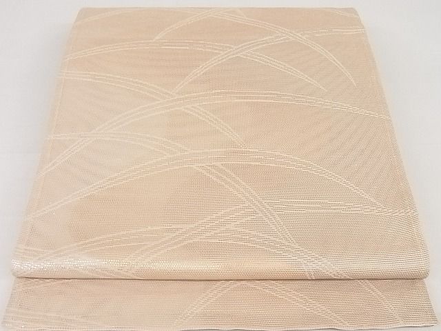 平和屋着物■夏物　六通柄袋帯　芝文　金銀糸　正絹　逸品　A-ms558