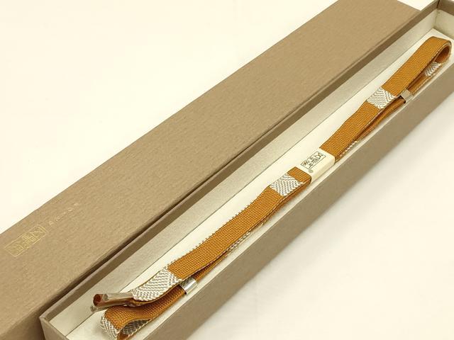平和屋着物●無形文化財　江戸組紐　五嶋紐　帯締め　内記組二枚組　金糸　逸品　新品　AAAX2977ay