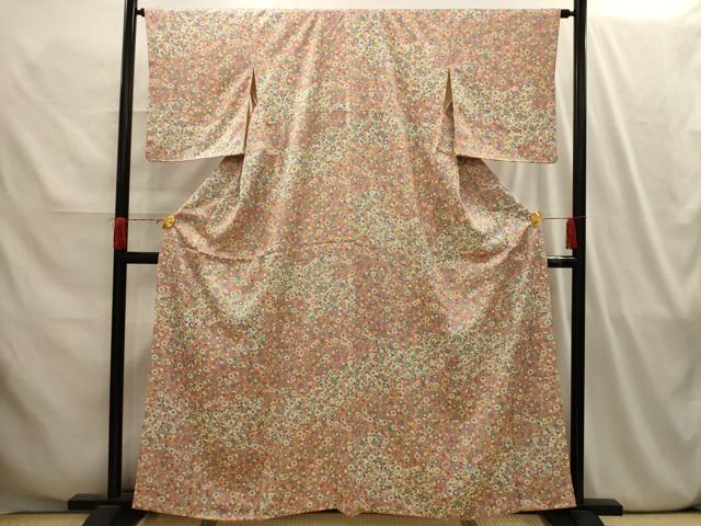 平和屋着物■上質な小紋 流水花文 正絹 逸品 AABI4158sx