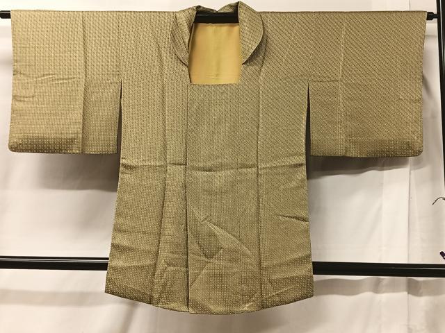 平和屋着物＃道行コート 蒸栗色 正絹 逸品 CABB5598ua