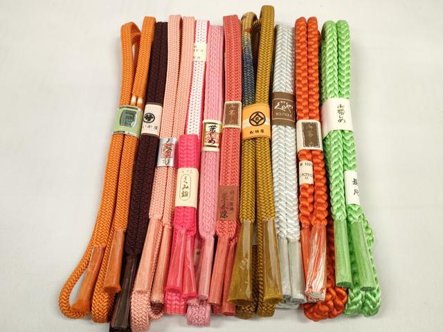 平和屋着物●和装小物　帯締め10本セット　組紐　草木染　銀座くのや　松坂屋扱い　長尺あり　逸品　未使用　DABC1192zzz
