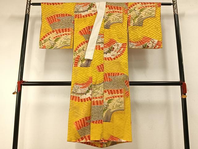 乐天商城 - 平和屋着物●長襦袢　袷　地紙人物文　正絹　逸品　AABD0615fy