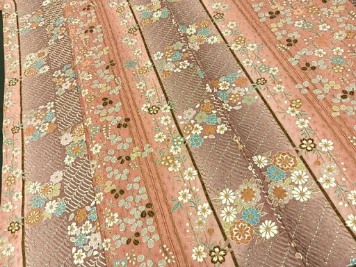 平和屋着物■上質な小紋 花間道 暈し染め 金彩 正絹 逸品 BAAS2254jr 平和屋着物■上質な小紋 花間道 暈し染め 金彩 正絹 逸品 BAAS2254jr