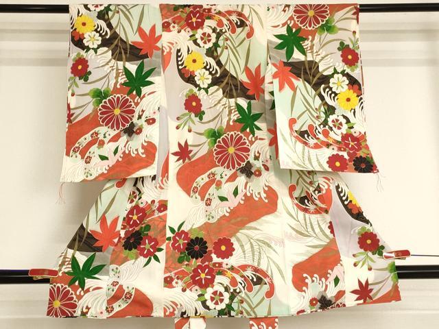 ■■■　サイズ　■■■ 【着物】 身丈 83cm（肩から） 裄丈 41.5cm 袖丈 55cm ■■■　商品詳細　■■■ 産着【正絹】の状態は接写画像のように衿山・胴裏に汚れがございますが その他特に目立ったシミ汚れなどもなく大変良い状態です。 大変上質な逸品になります。 お安く出品致しますので、是非この機会にいかがでしょうか？ ※大正ロマンなレトロ品です。 和モダン・レトロ感をお楽しみください。 アンティークになりますので お品物の状態の感じ方には個人差がございます。 ご理解の上でのご入札をお願い致します。 ■■■　注意事項　■■■ ■モニター発色の具合により色合いが異なる場合がございます。 ■寸法は多少の誤差が生じる場合がございますのでご了承ください。 ■縫込みの長さが左右非対称の場合は短い部分を記載しております。 左右非対称であってもご返品・お値引き等の保証は出来かねますので、ご了承の上ご購入をお願い致します。 ■シミ等のチェックには注意を払っておりますが、見落としがある場合もございますし、個人の見解も様々ですので神経質な方のご購入はお控えください。 ■箪笥に入っておりました着物や帯なので畳みシワや匂いがあるものもございます。 ■お休みは基本的に土日祝となりますが、その他臨時でお休みする場合がございますのでご了承ください。 ■商品の発送は平日のみの発送となります。 ■夜間と土曜、日曜日はお問い合わせの回答が遅れる場合がございます。 ■当店では、お直し、紋入れ、お手入れ等は承っておりません。 ■生地の状態（ヤケ、経年劣化等）によってはサイズ直しが出来ない場合がございます。 その点もどうかご了承のうえ、ご購入をお願いいたします。 ■弊社で取り扱う商品は一点ものにつき、時期や在庫状況に応じて金額が変更となる場合がございます。 ■検針は行っておりません。予めご了承いただきますようお願いいたします。 ■【洗える着物】と記載のある商品におきましては、商品お届け後に洗濯を行ってしまってからのご返品にはご対応しかねます。 念の為、専門店でのお手入れをお願いいたします。 ■写真に写っている物が全てになります。それ以外の付属品はございませんのでご了承ください。 ■状態に関する写真につきましては、掲載可能な写真枚数に限りがあるため、各箇所につき1枚参考画像を掲載しております。 ■着物のサイズ目安は下記を参考ください↓ ＜女性着物＞　お端折り次第で＋5cm　－1cmが着用可能サイズ 　例）身丈170cmの場合、身長160cm～175cm ＜男性着物＞　身丈＋約25cm～27cm程が適応身長 　例）身丈155cmの場合、身長180～182cm