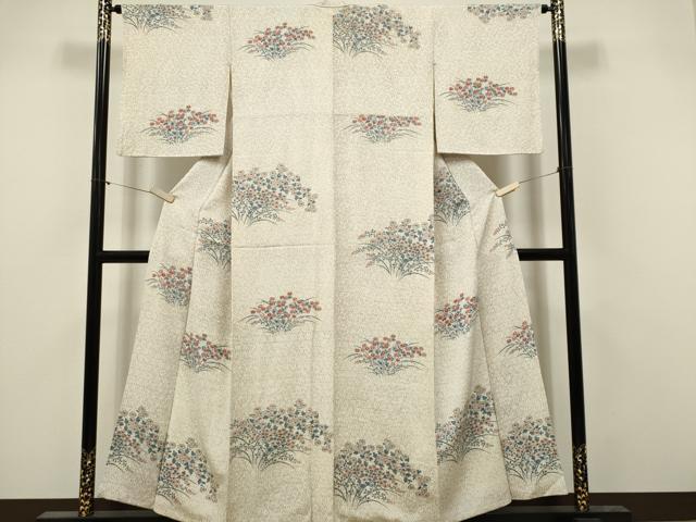 平和屋の平和屋着物■上質な小紋 草花文 正絹 逸品 CABI6570ou｜アングル2