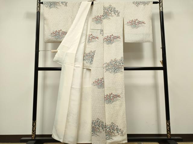 平和屋の平和屋着物■上質な小紋 草花文 正絹 逸品 CABI6570ou｜アングル3