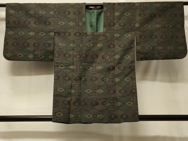 平和屋着物＃道行コート　単衣　吉祥文　正絹　逸品　CABG8229in