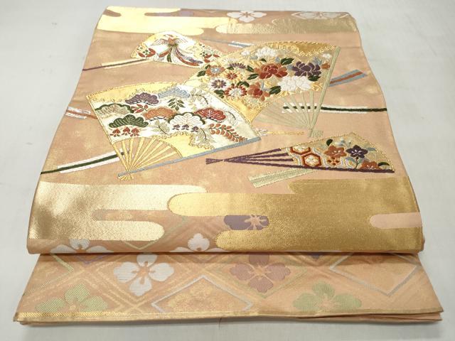 平和屋着物◎六通柄袋帯 唐織 エ霞鳳凰文 金銀糸 正絹 逸品 CABJ3622qe