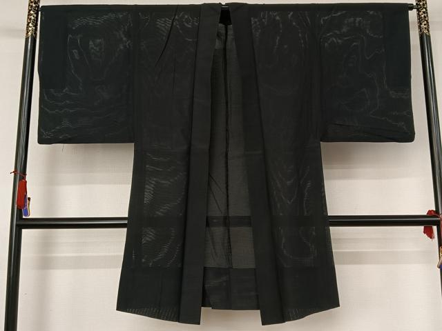 Uramono - 平和屋着物▽男性　羽織　スリーシーズン　春夏秋　塵除け　暗黒色　正絹　逸品　AABH9817jh