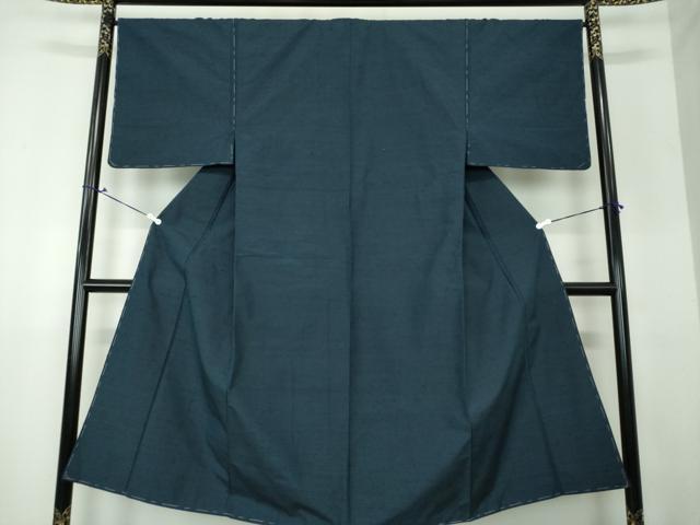 平和屋着物●男性　髭紬　アンサンブル　濃紺地　正絹　逸品　未使用　DAAU5116ps