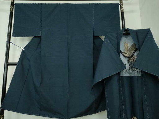 平和屋着物●男性 髭紬 アンサンブル 濃紺地 正絹 逸品 未使用 DAAU5116ps 平和屋着物●男性 髭紬 アンサンブル 濃紺地 正絹 逸品 未使用 DAAU5116ps