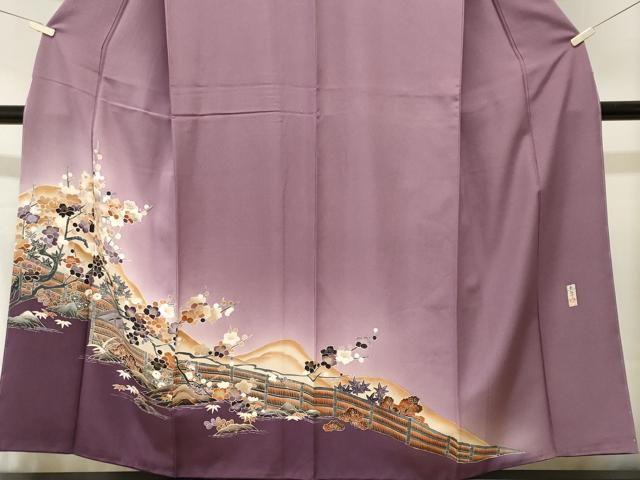 平和屋の平和屋着物■訪問着 作家物 遠山枝梅文 暈し染め 正絹 逸品 CABJ3138ev｜アングル3