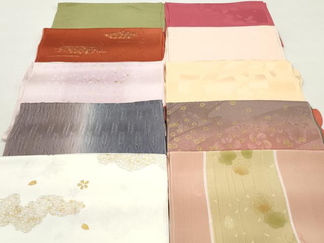 平和屋着物★和装小物　帯揚げ10枚セット　丹後ちりめん　正絹　逸品　DABI0302xg