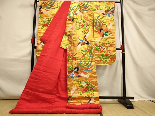 平和屋の平和屋本店●色打掛　和装　婚礼　結婚式　花嫁　神社挙式　唐織　鳳凰草花文　金銀糸　逸品　AABJ2618fw｜アングル2
