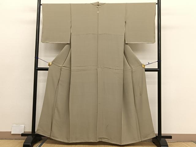 平和屋の平和屋着物●上質な色無地　作家物　幻の染　岩石染　榛色　正絹　逸品　未使用　BAAX2858hv｜アングル2