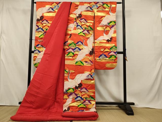 平和屋の平和屋本店●色打掛　和装　婚礼　結婚式　花嫁　神社挙式　唐織　総刺繍　飛鶴松文　金彩　逸品　AABJ8271ou｜アングル2