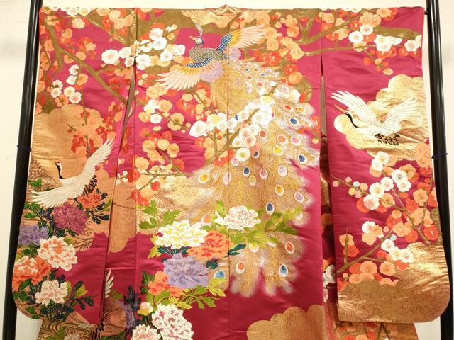 平和屋の平和屋本店●色打掛　お引きずり　和装　婚礼　結婚式　花嫁　神社挙式　作家物　唐織　花鳥風月　金糸　逸品　DABH4666du｜アングル3