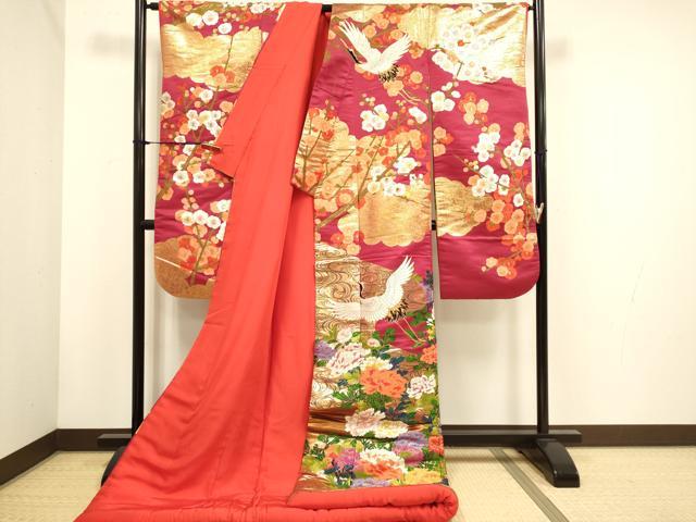 平和屋の平和屋本店●色打掛　お引きずり　和装　婚礼　結婚式　花嫁　神社挙式　作家物　唐織　花鳥風月　金糸　逸品　DABH4666du｜アングル2