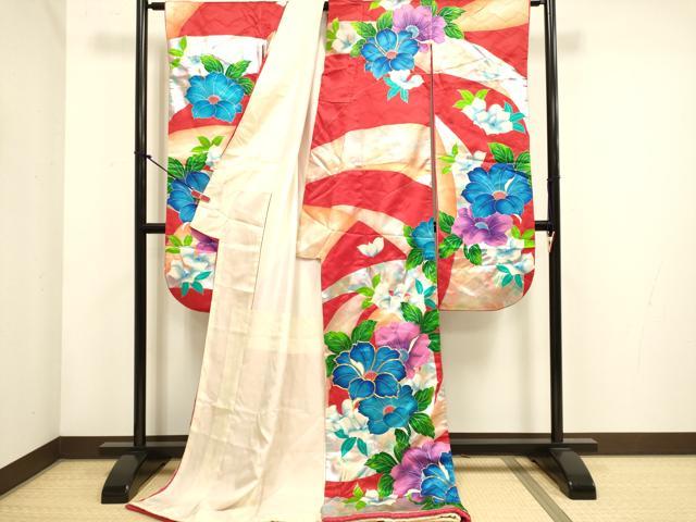 平和屋の平和屋本店●お引きずり・お引き摺り・引き振袖　和装　結婚式　舞妓　芸妓　芸者　衣装　駒刺繍　舞花文　銀彩　逸品　DABH4674du｜アングル2