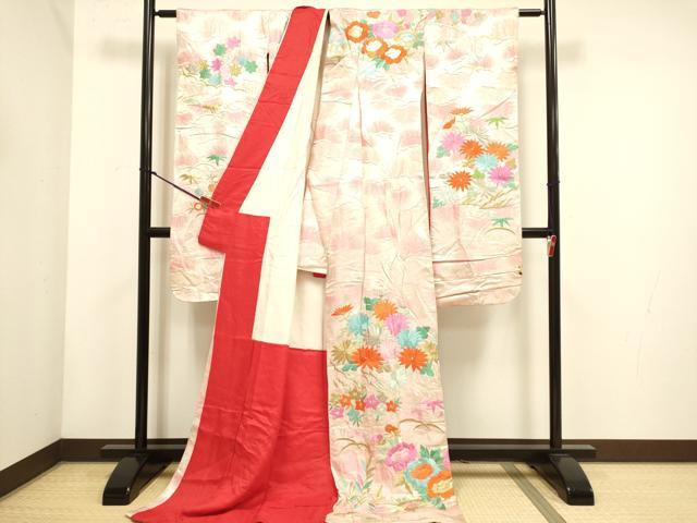 平和屋の平和屋本店●お引きずり・お引き摺り・引き振袖　和装　結婚式　舞妓　芸妓　芸者　衣装　総刺繍　草花文　金銀糸　逸品　DABH4676du｜アングル2