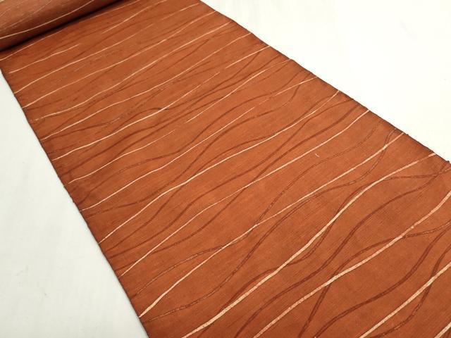 平和屋の平和屋着物▼小紋 反物 着尺 紬地 ろうけつ染め 流線文 逸品 未使用 DABG9297we｜アングル2