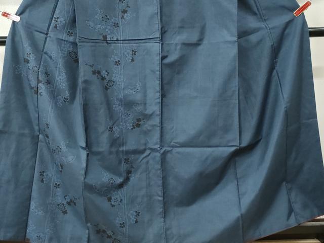 平和屋の平和屋着物●訪問着　本場大島紬　9マルキ　舞蝶枝梅文　正絹　逸品　CABI3228yc｜アングル3