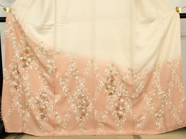 平和屋着物●訪問着　駒刺繍　枝垂れ桜文　暈し染め　金彩　正絹　逸品　AABL0120cs heiwaya-11241649 平和屋 サンプル画像3